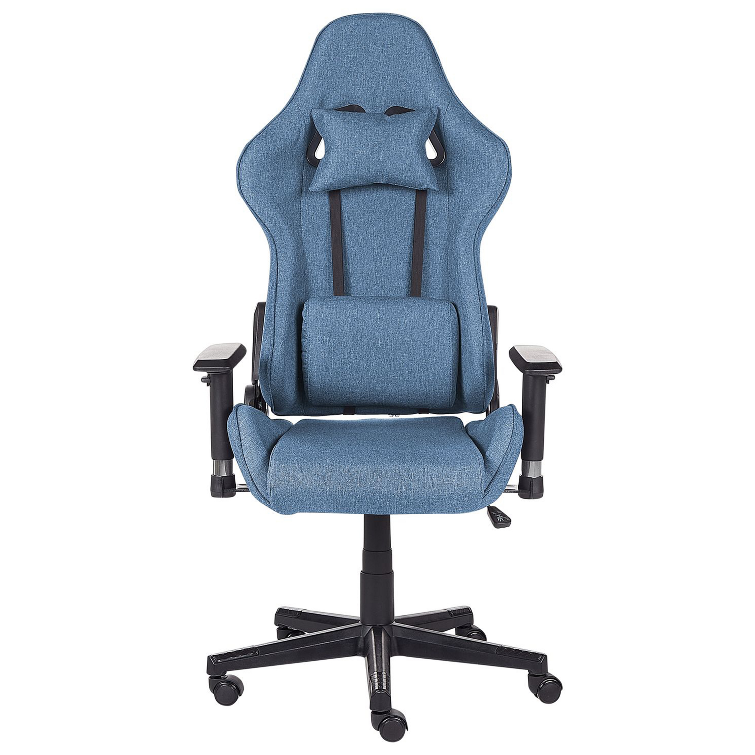 Sedia da gaming Caloundra, Poltrona da gaming adulto, Sedia da scrivania,  66x61h104/114 cm, Blu e Azzurro