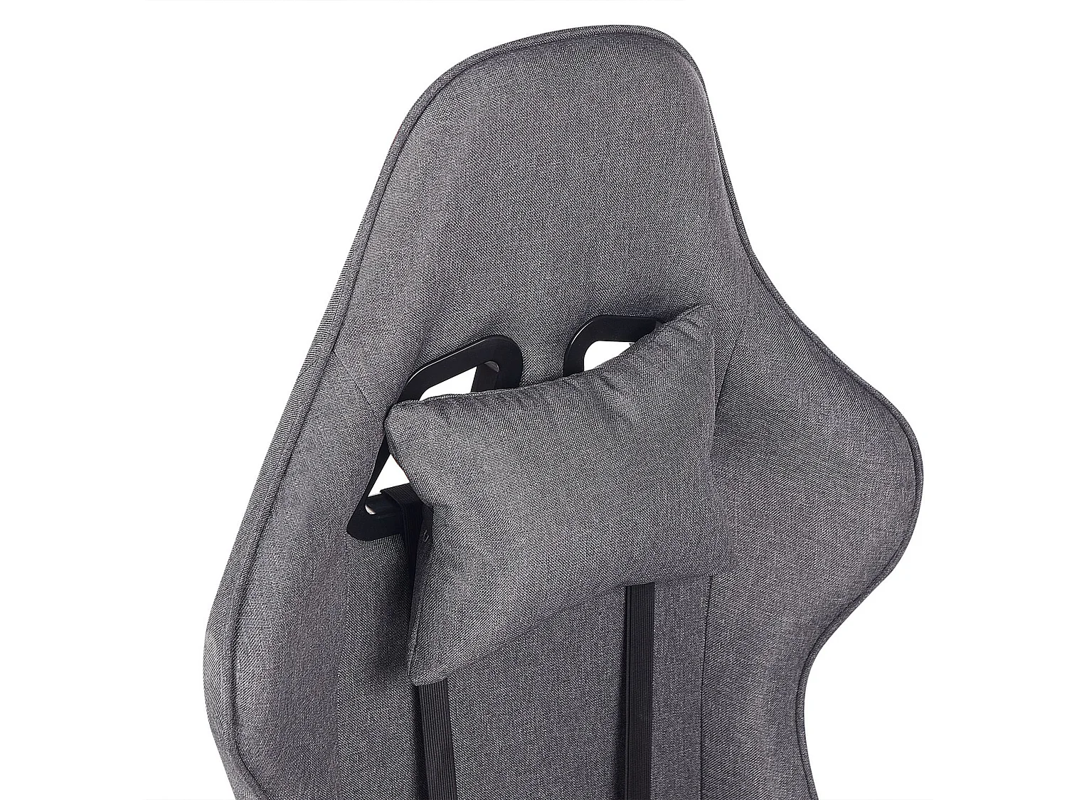 Ergonomischer Gaming-Stuhl Stoff Verstellbare Armlehnen Dunkelgrau Warrior