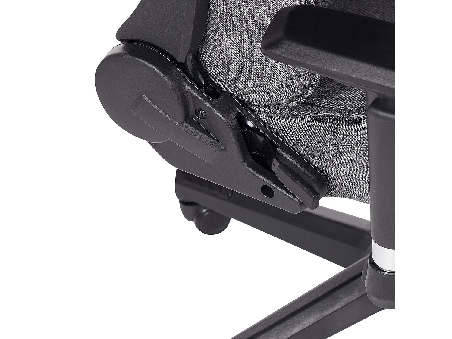 Ergonomischer Gaming-Stuhl Stoff Verstellbare Armlehnen Dunkelgrau Warrior