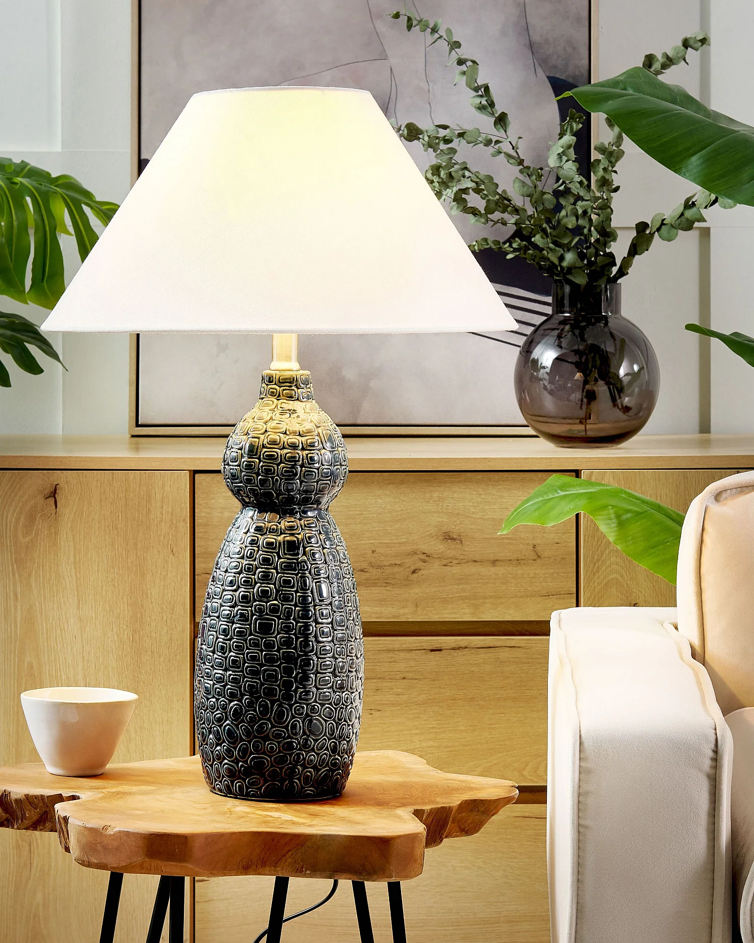 Lampada da tavolo MATINA Ceramica Bianco