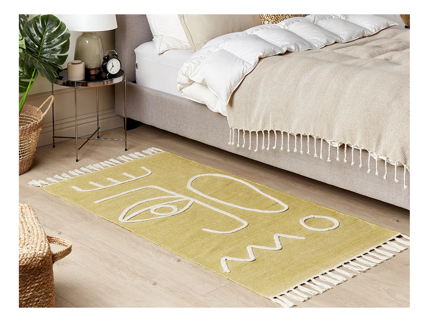 Tappeto da esterno giallo 80 x 150 cm YAVU