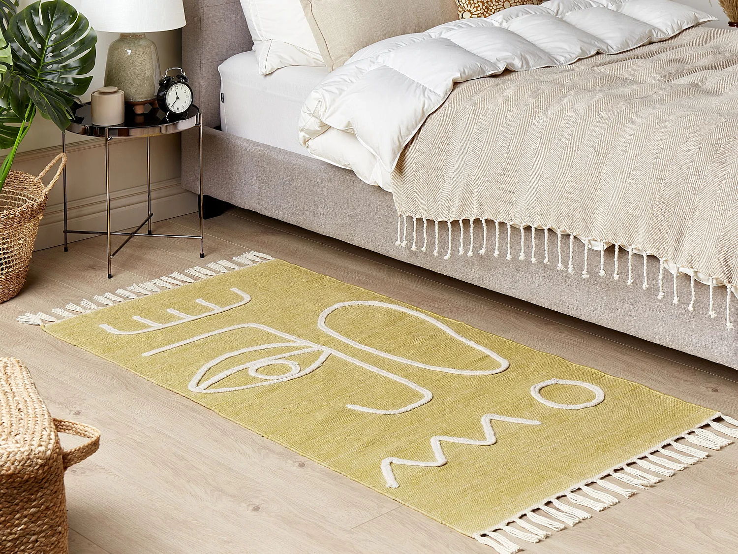 Alfombra de exterior YAVU 80 x 150 cm Amarillo