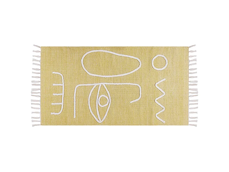 Alfombra de exterior YAVU 80 x 150 cm Amarillo