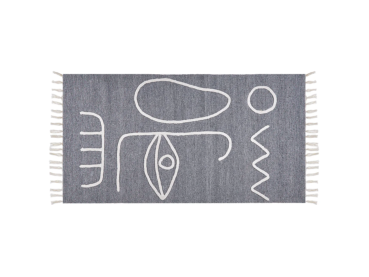 Tappeto da esterno grigio 80 x 150 cm YAVU