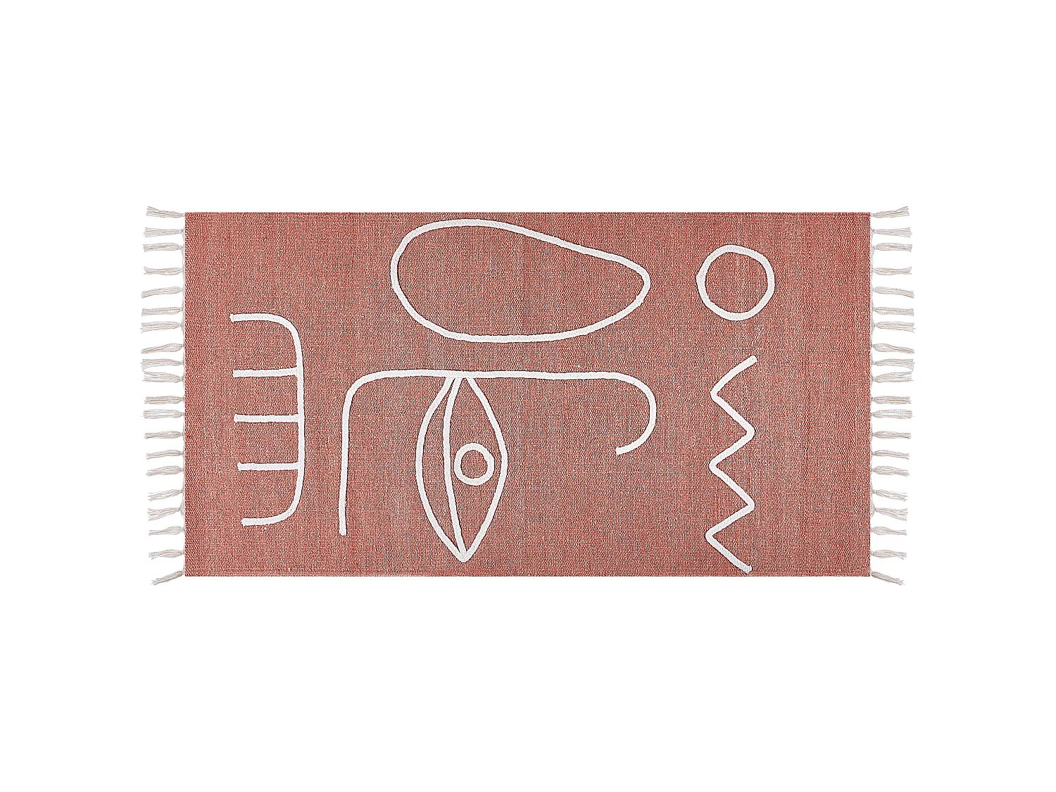 Tapete de exterior YAVU 80 x 150 cm Vermelho claro