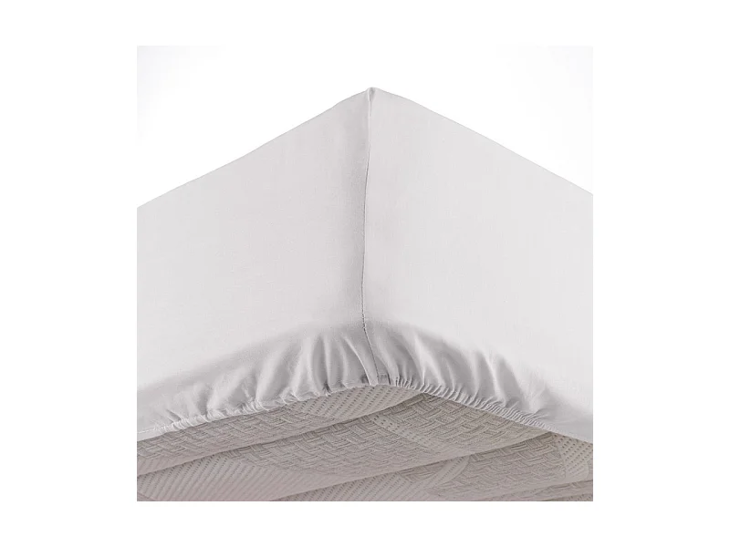 Drap Housse "Lina" 160x200cm Blanc