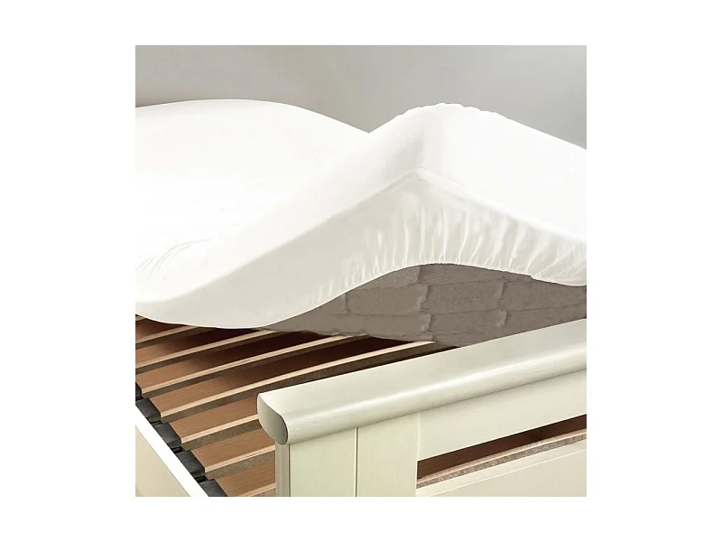 Drap Housse "Lina" 160x200cm Blanc