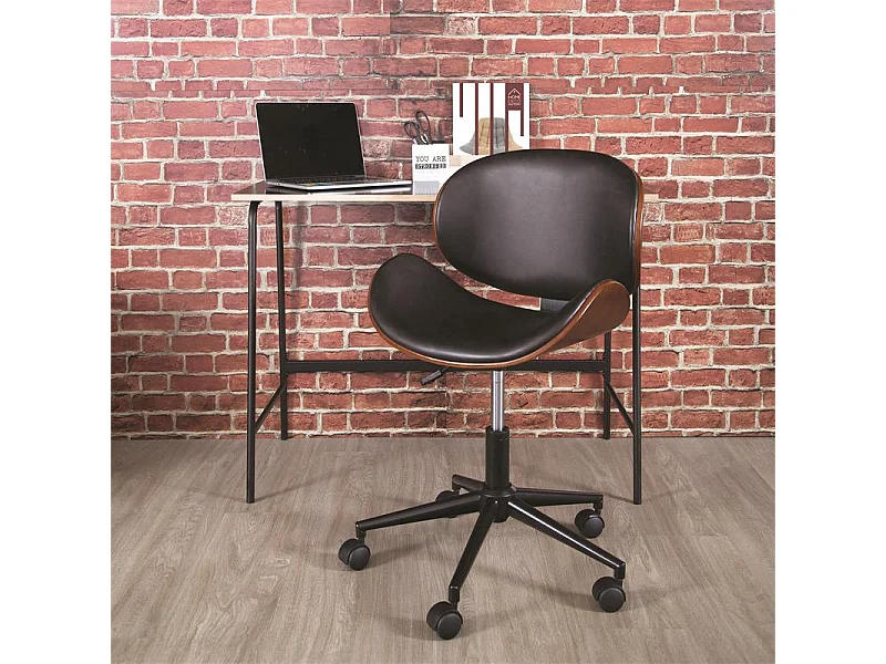 Chaise de Bureau à Roulettes "Reno" 77cm Noir