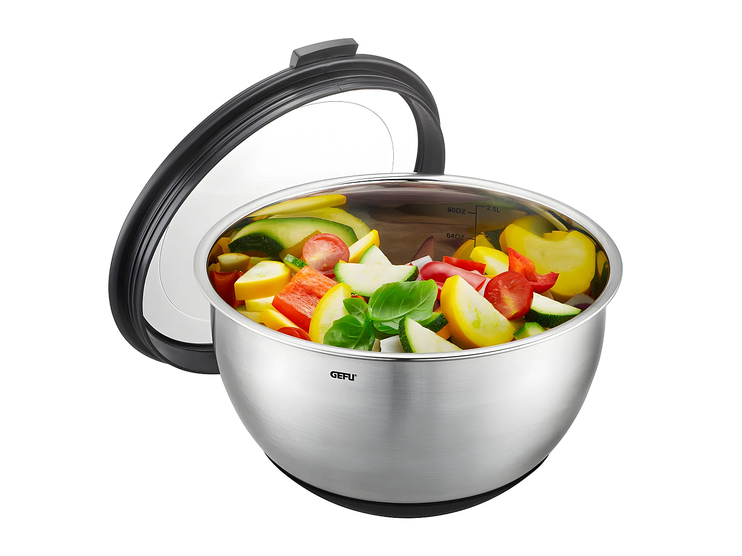 Bol en acier inoxydable Muovo 20 cm avec couvercle