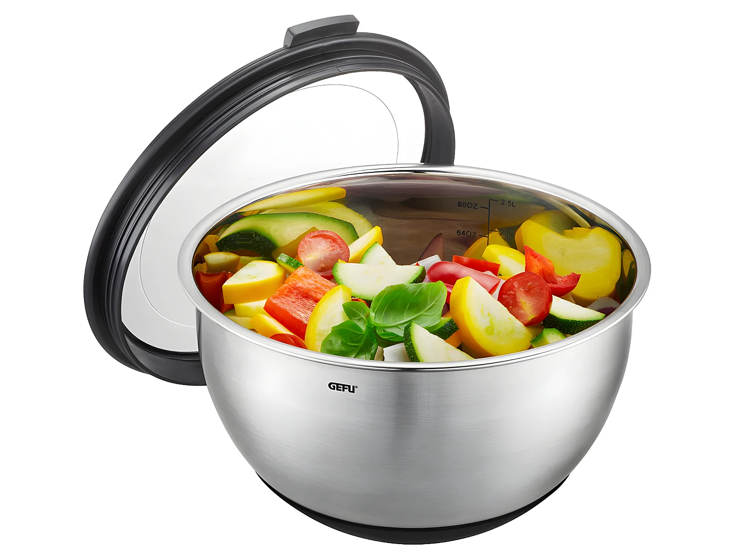 Bol en acier inoxydable Muovo 20 cm avec couvercle