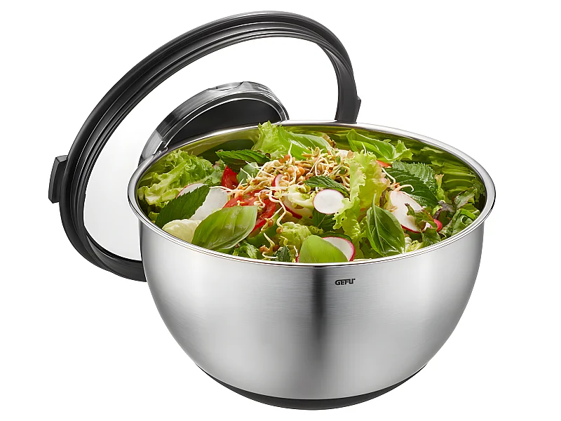 Set de bols 2,5L et 4,5L avec couvercle anti-éclaboussures