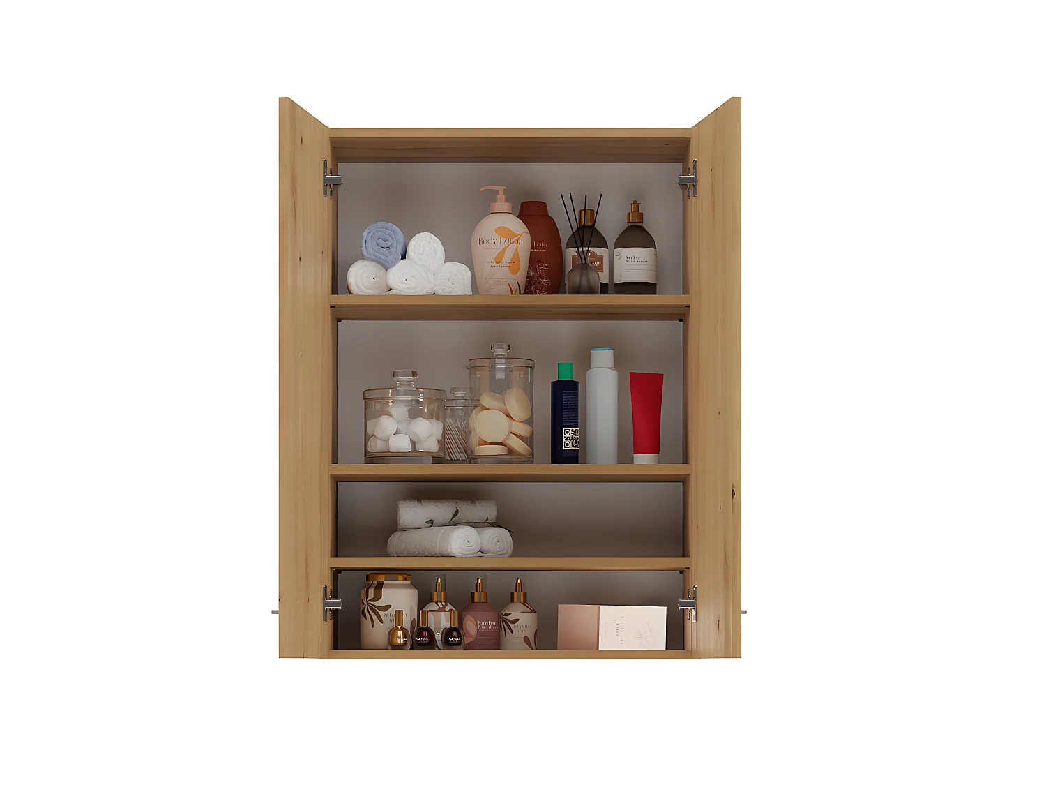 NELLIO - Mueble de baño de pared - Mueble de baño suspendido - Dimensiones 64x30x90 cm - Almacenamiento de baño