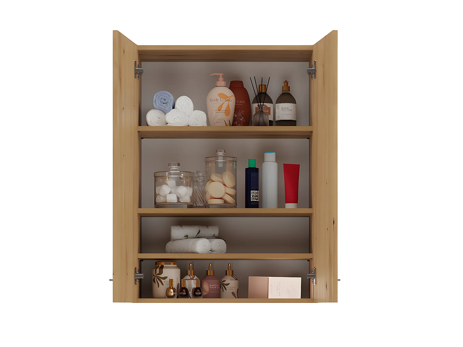 NELLIO - Mueble de baño de pared - Mueble de baño suspendido - Dimensiones 64x30x90 cm - Almacenamiento de baño