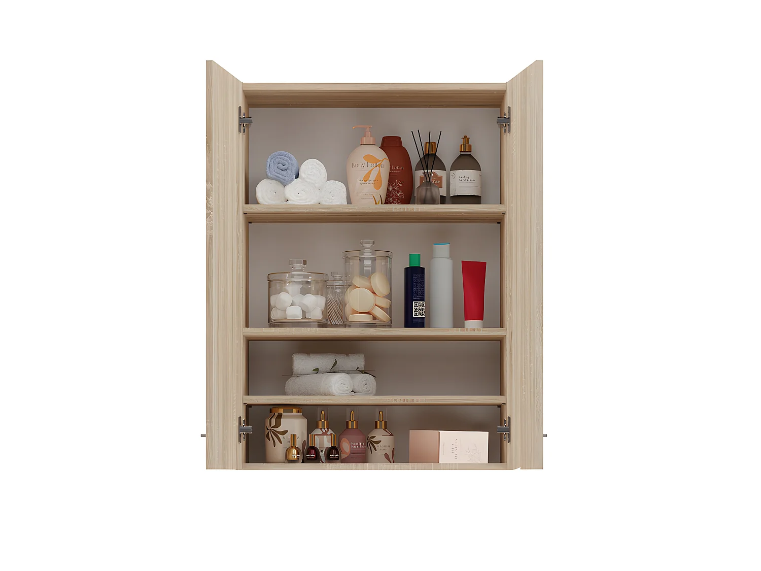 NELLIO - Mueble de baño de pared - Mueble de baño suspendido - Dimensiones 64x30x90 cm - Almacenamiento de baño