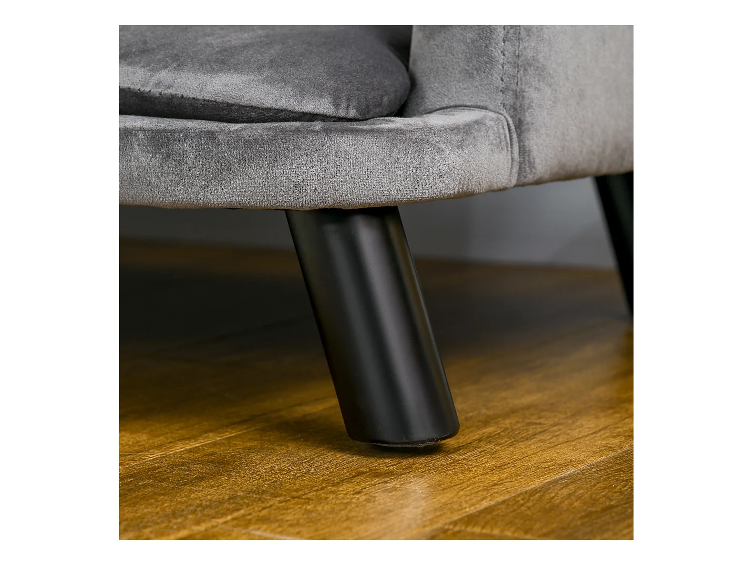 Canapé chien lit pour chien chat design contemporain coquillage dim. 98L x 60l x 35H cm coussin moelleux velours gris