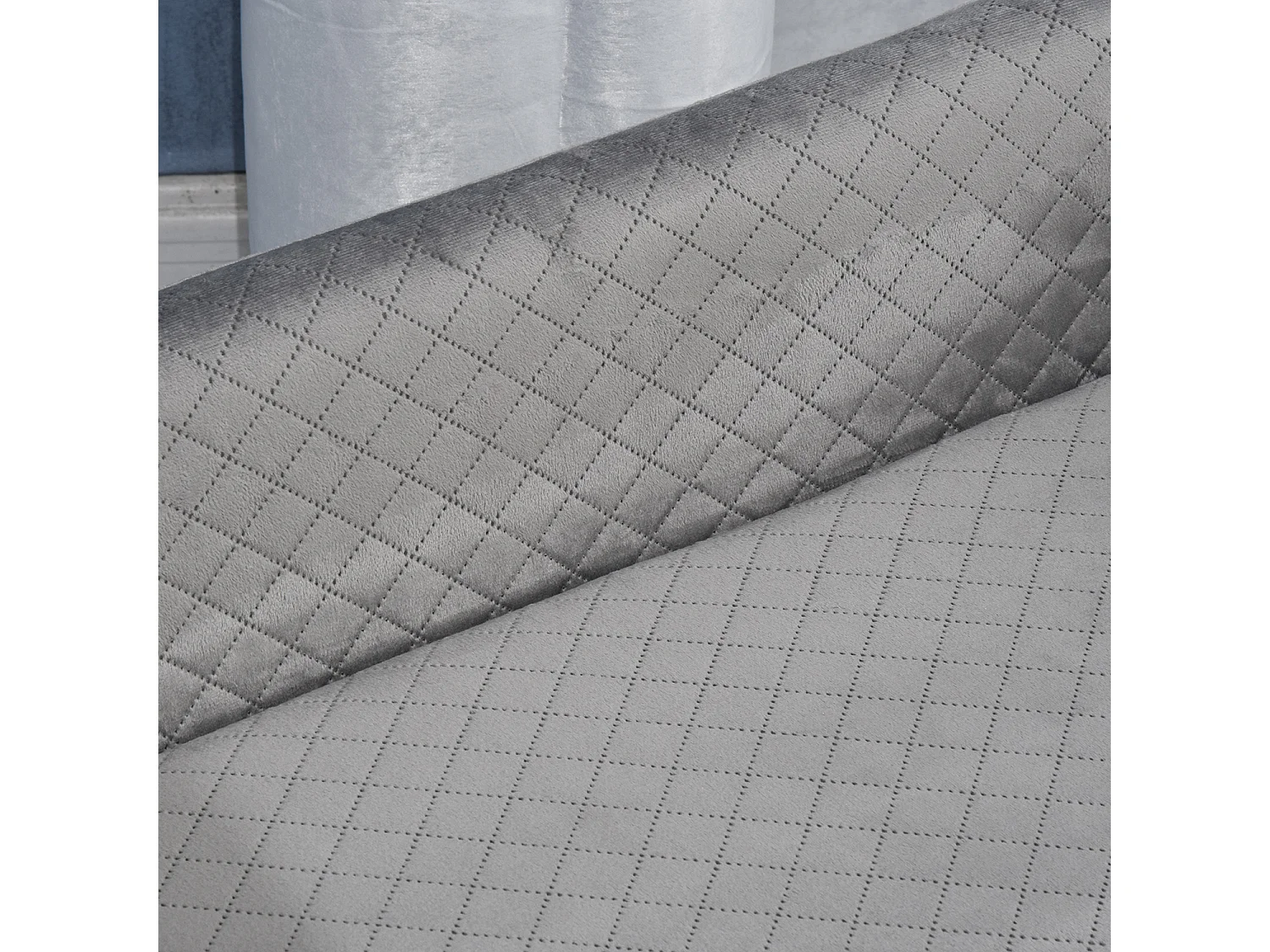 Canapé chien lit pour chien design scandinave coussin moelleux pieds bois massif dim. 64 x 45 x 36 cm velours gris