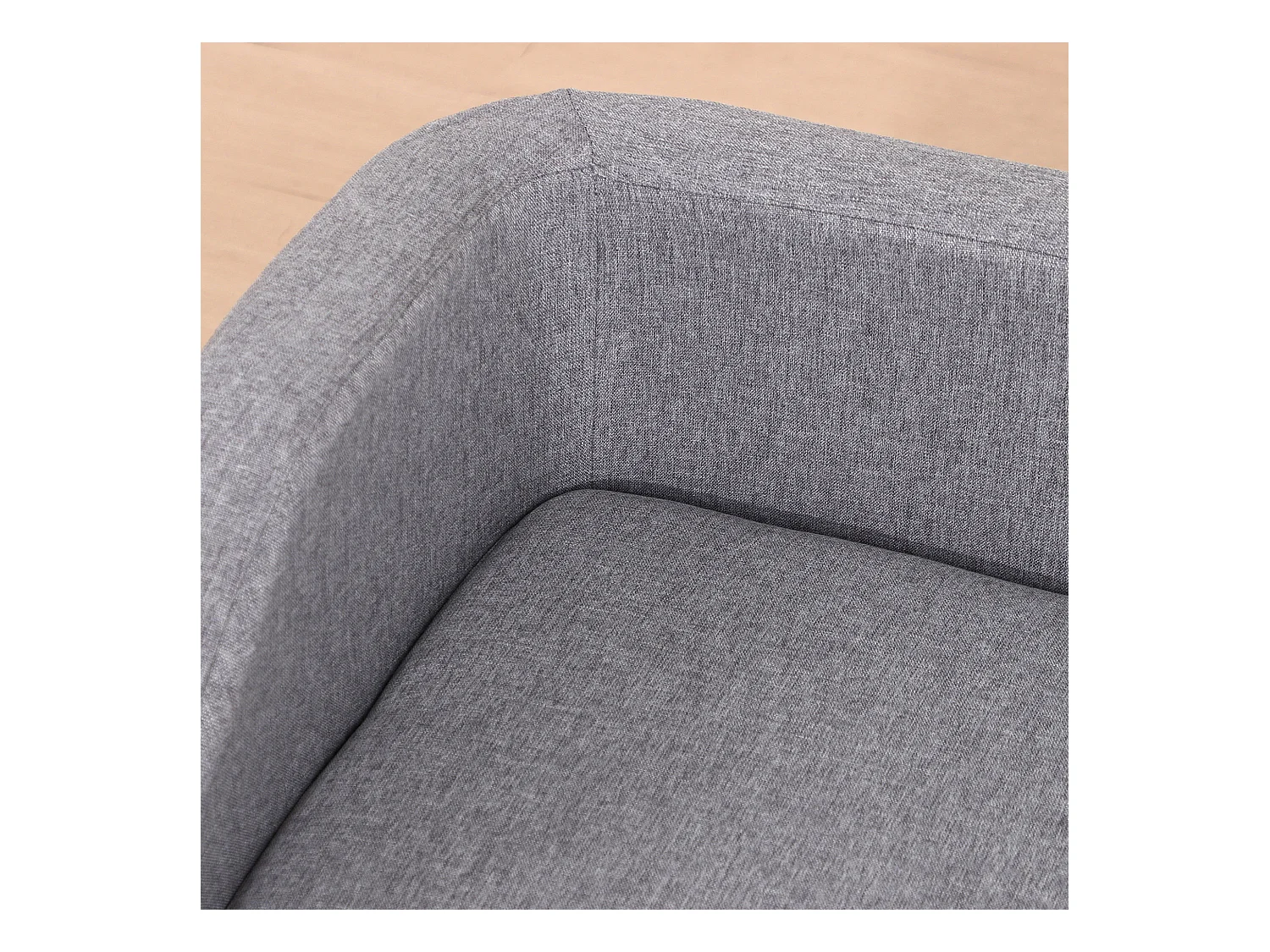 Canapé chien lit pour chien design scandinave déhoussable dim. 75L x 55l x 39H cm pieds bois tissu polyester gris