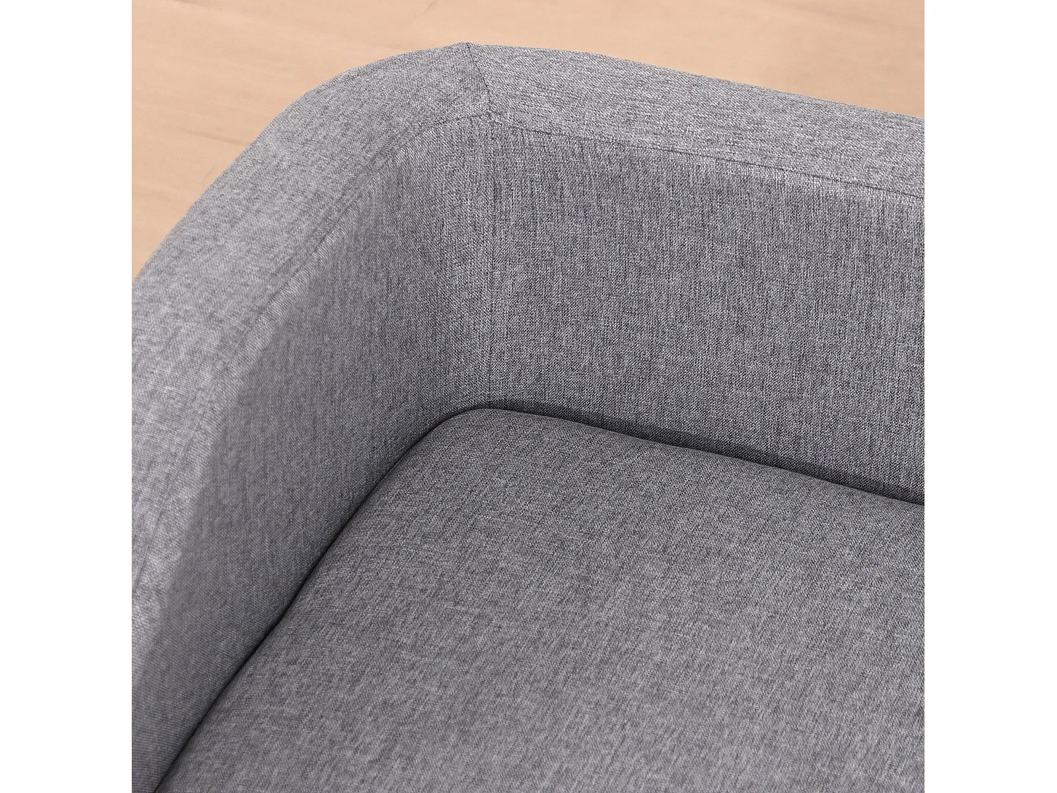 Canapé chien lit pour chien design scandinave déhoussable dim. 75L x 55l x 39H cm pieds bois tissu polyester gris