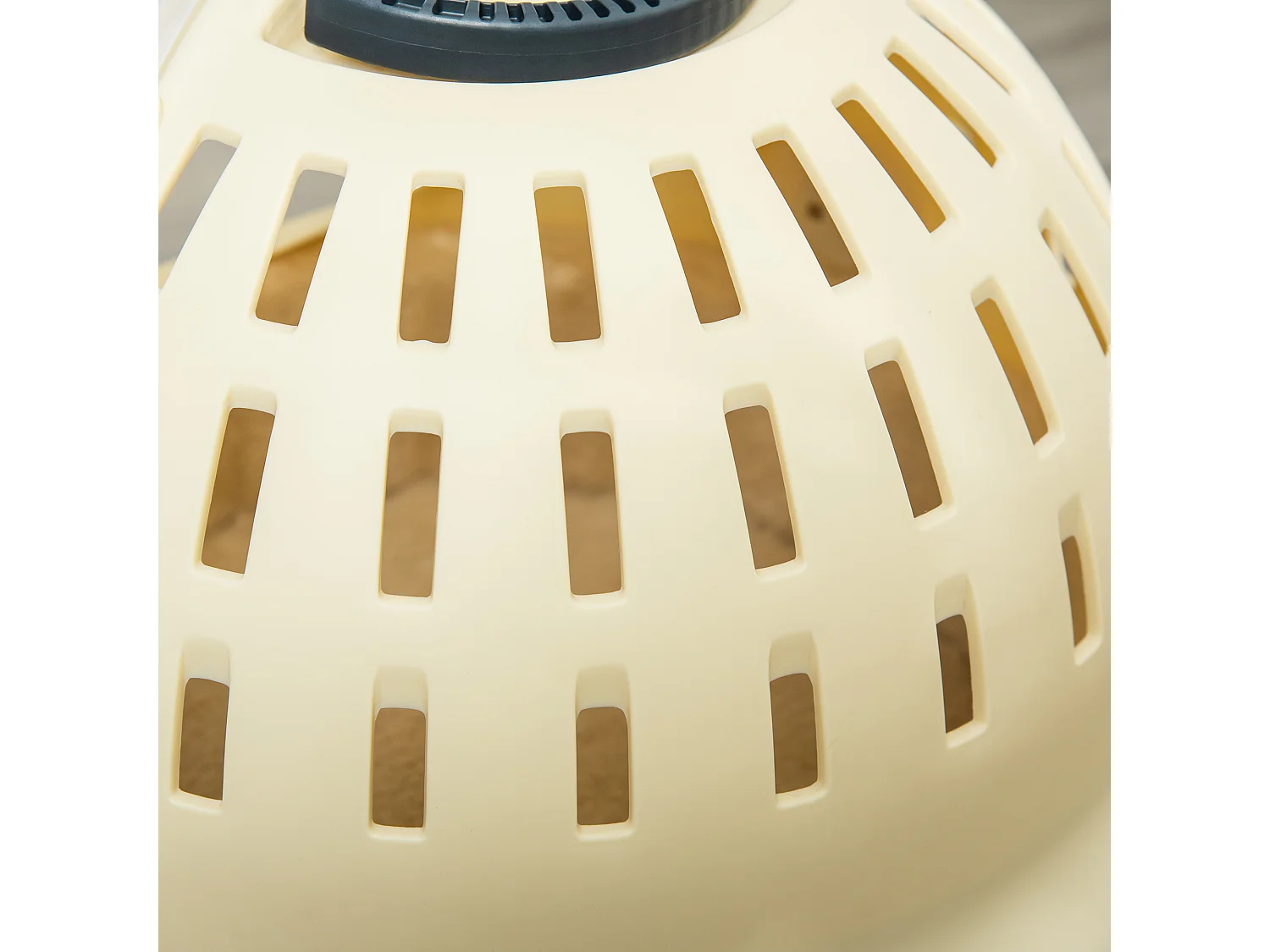 Maison chat - niche chat portable avec poignée - sac de transport chat verrouillable - coussin amovible inclus - dim. Ø 41 x 35,2H cm - PP beige