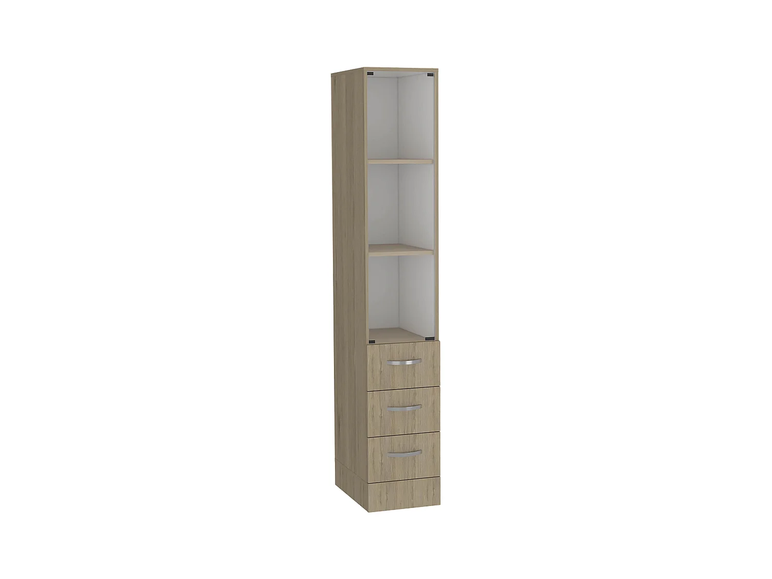 Mobile da bagno Vanguard, con quattro cassetti 17,56CM L X 30,4CM L X 173,45CM H Rovere / Bianco
