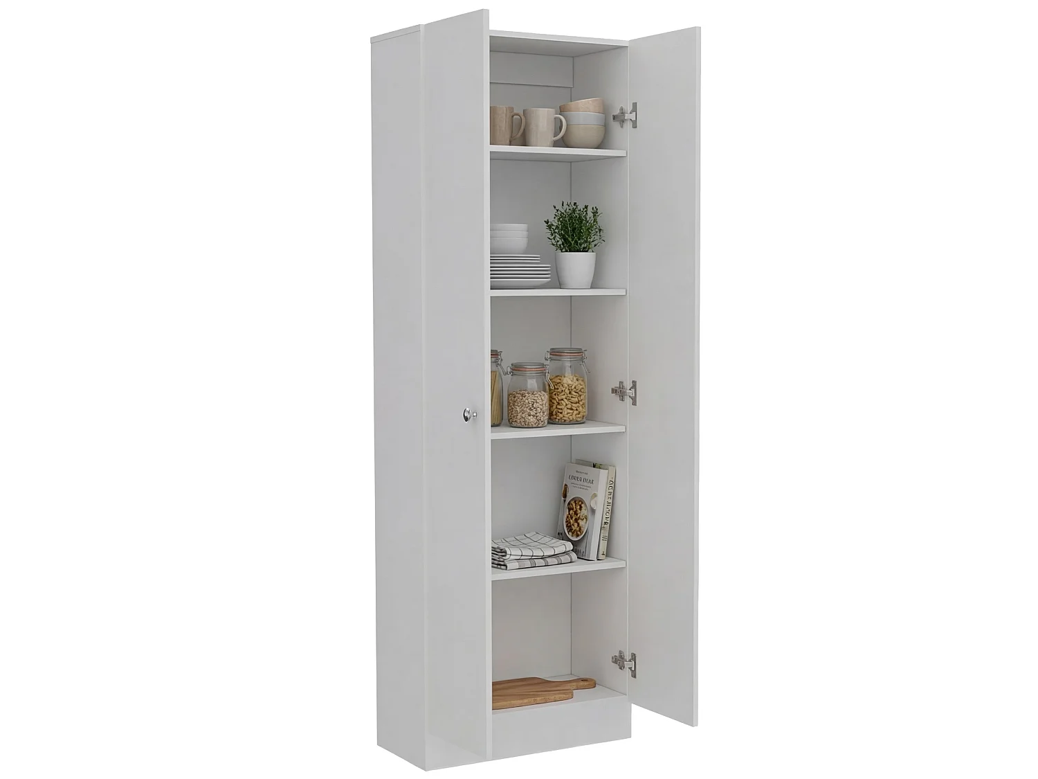 Armario multiusos de 181 cm, blanco