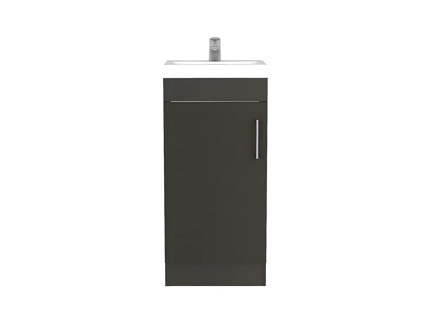 Mobile bagno con lavabo Madrid, con mobile contenitore 83CM L X 33CM P X 40CM L Nero