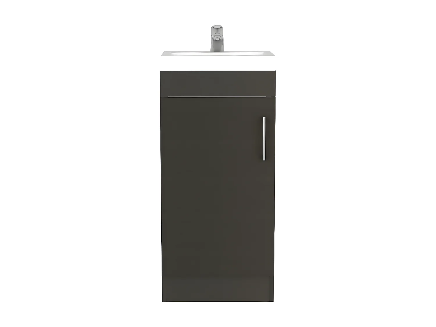 Mobile bagno con lavabo Madrid, con mobile contenitore 83CM L X 33CM P X 40CM L Nero