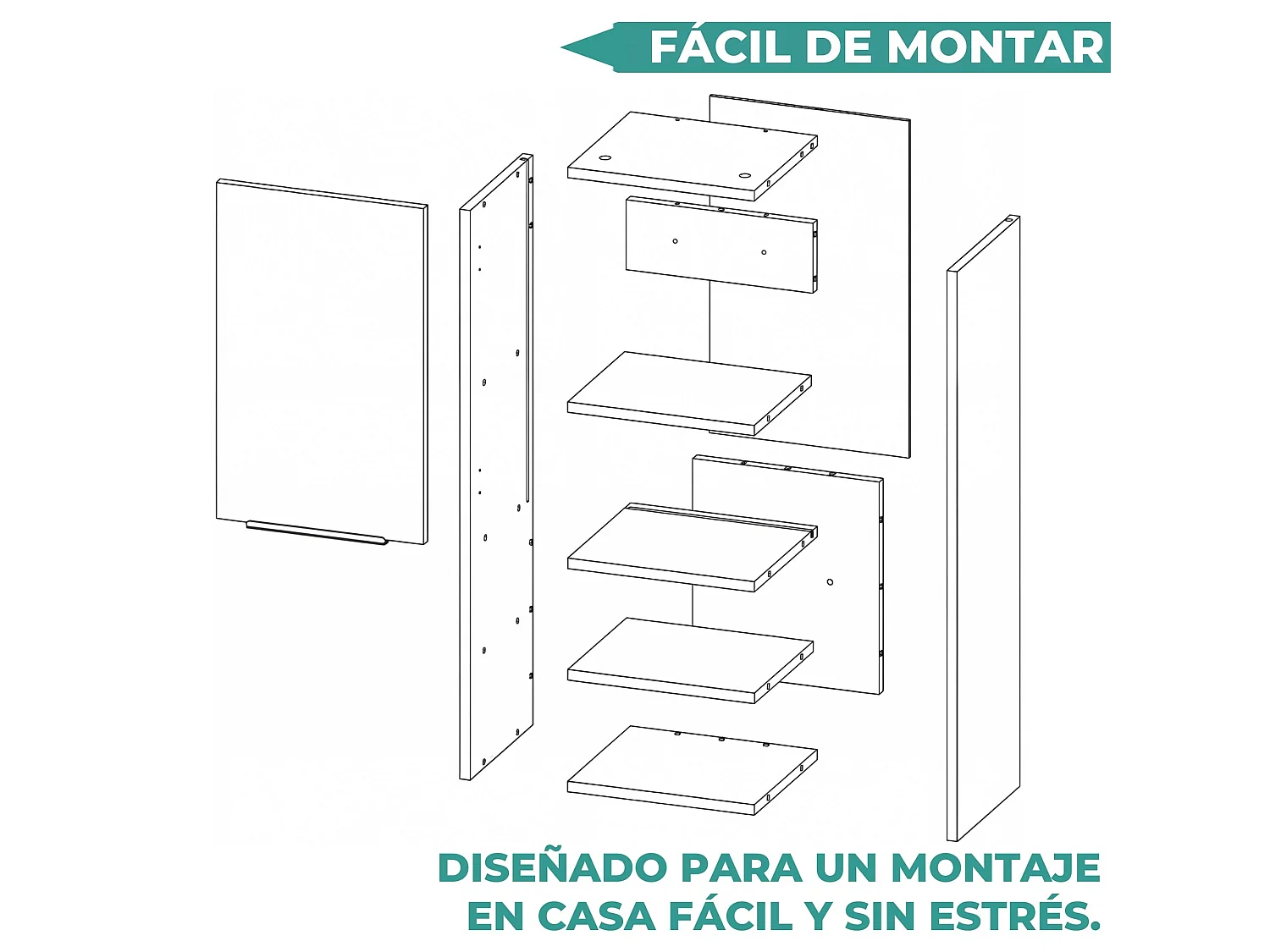 TUHOME CONCEPT Coluna de casa de banho Mila de 30 cm, branco