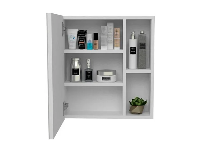 Armoire murale Labelle pour salle de bain, avec miroir et étagères résistantes, 45 cm L x 13,8 cm P x 49,7 cm A, blanc
