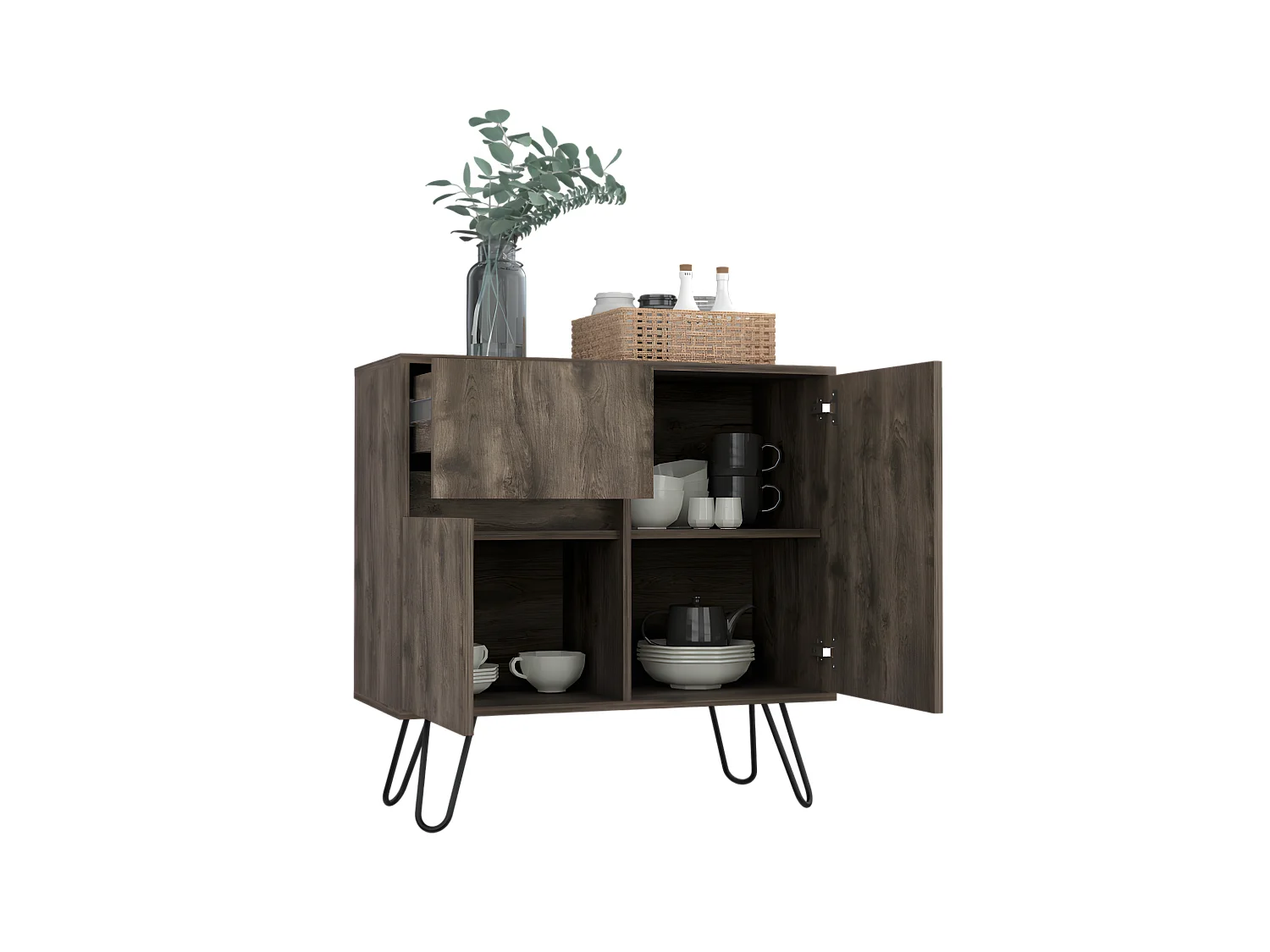 Aparador de salón Z80 Andora, con gabinete 80CM A X 80CM An X 35CM P Bellota