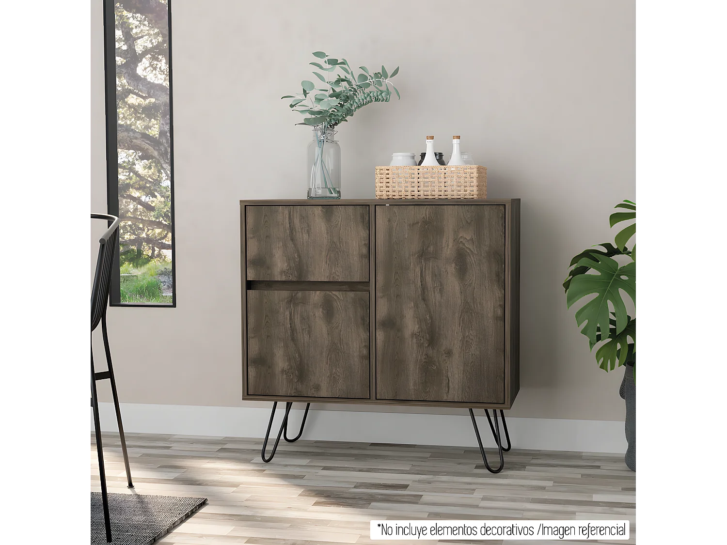 Z80 Andora credenza da soggiorno, con mobile 80CM L X 80CM P X 35CM L X 35CM P Ghianda