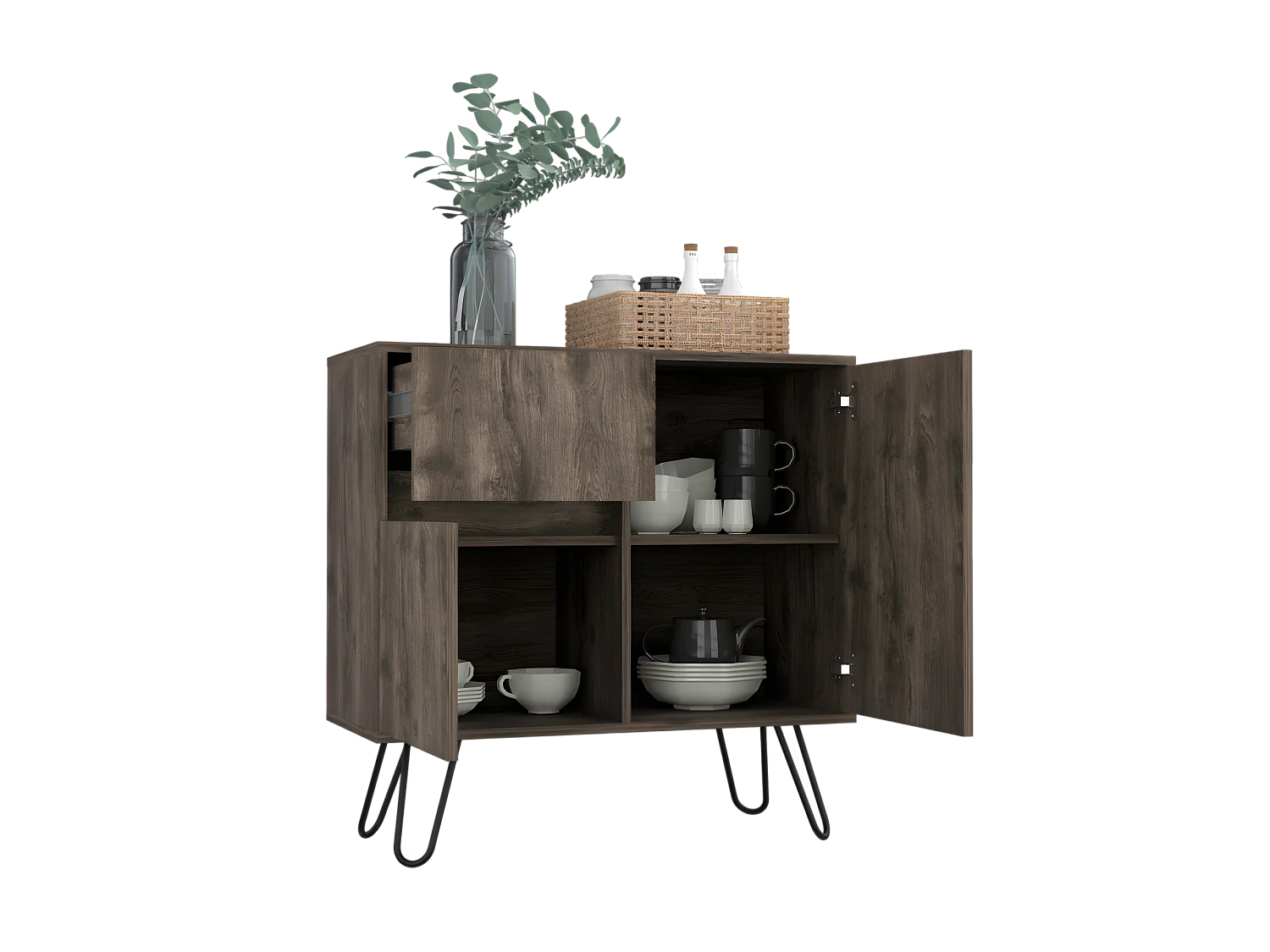 Z80 Andora credenza da soggiorno, con mobile 80CM L X 80CM P X 35CM L X 35CM P Ghianda