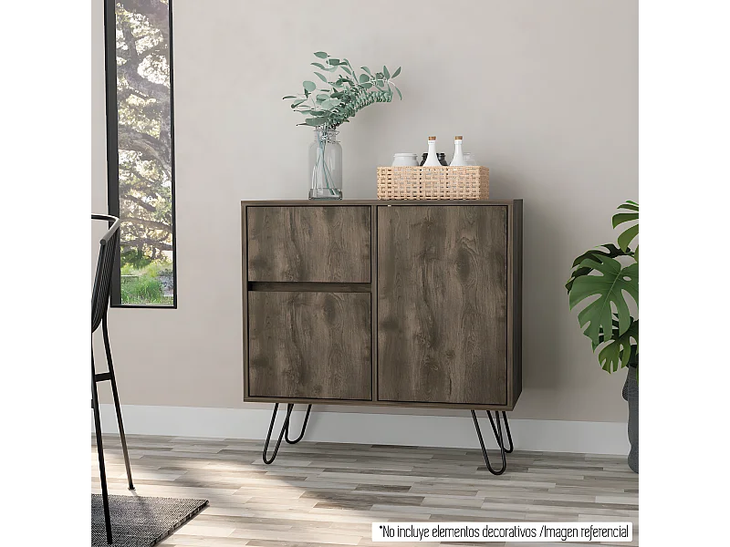 Z80 Buisseau de couloir avec 4 armoires, 80 cm à x 80 et x 35 P, Le noyer