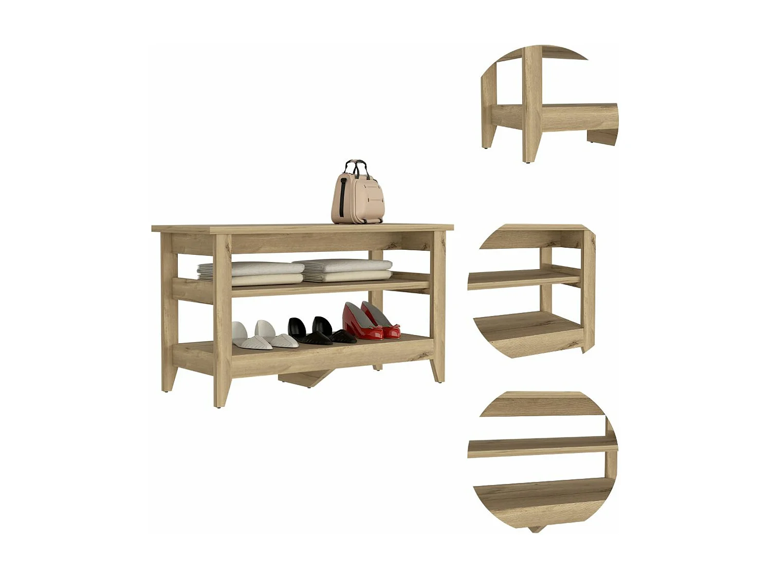 Armário da casa de banho Urano Corner, com 5 prateleiras