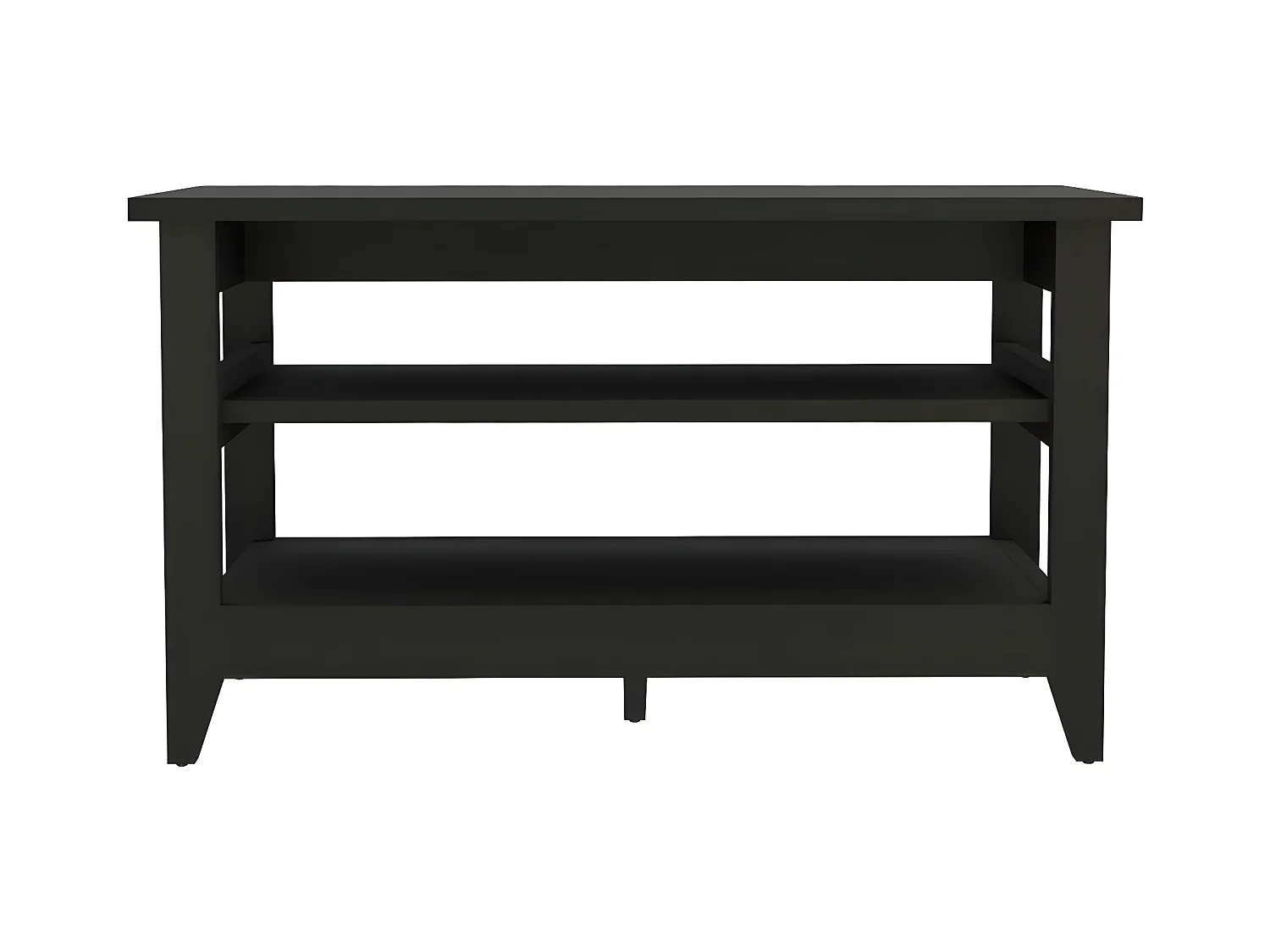 Panca portaoggetti Misuri, con ripiani 43CM L X 17,7CM P X 25CM L X 25CM H Nero