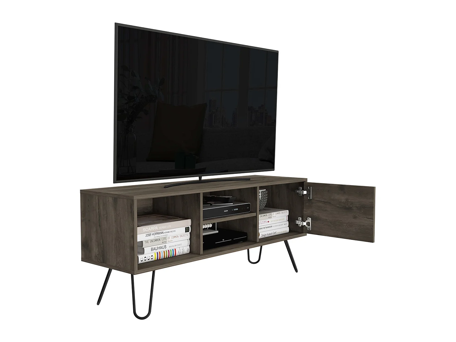 TUHOME CONCEPT Mobile TV Andorra da 115 cm, rovere scuro