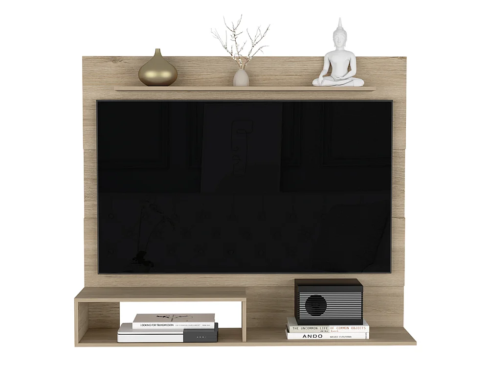 TUHOME CONCEPT Móvel de TV suspenso Beijing de 140 cm, carvalho claro