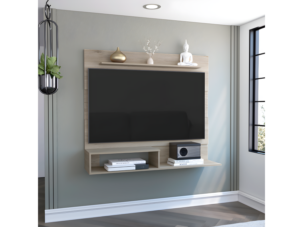 Pannello di intrattenimento a parete di Pechino, con ripiano superiore 120CM H X 140CM L X 31,5CM P Miele