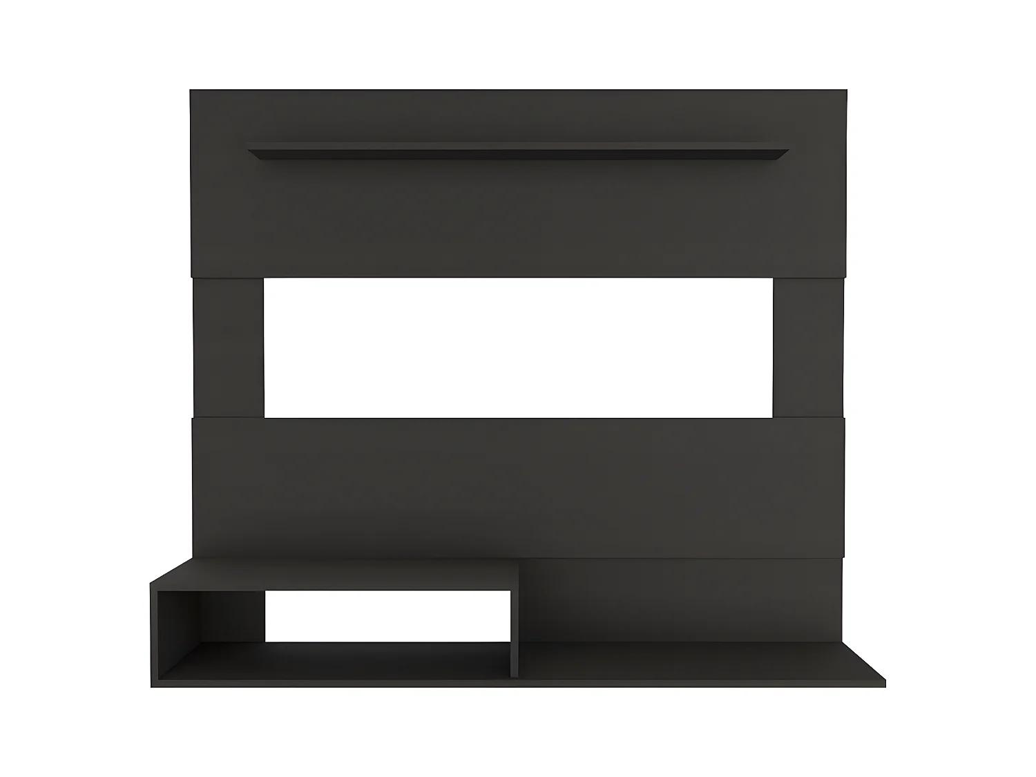 Panel de Entretenimiento de Pared Beijing, con estante superior 120CM A X 140CM An X 31.5CM P Wengue