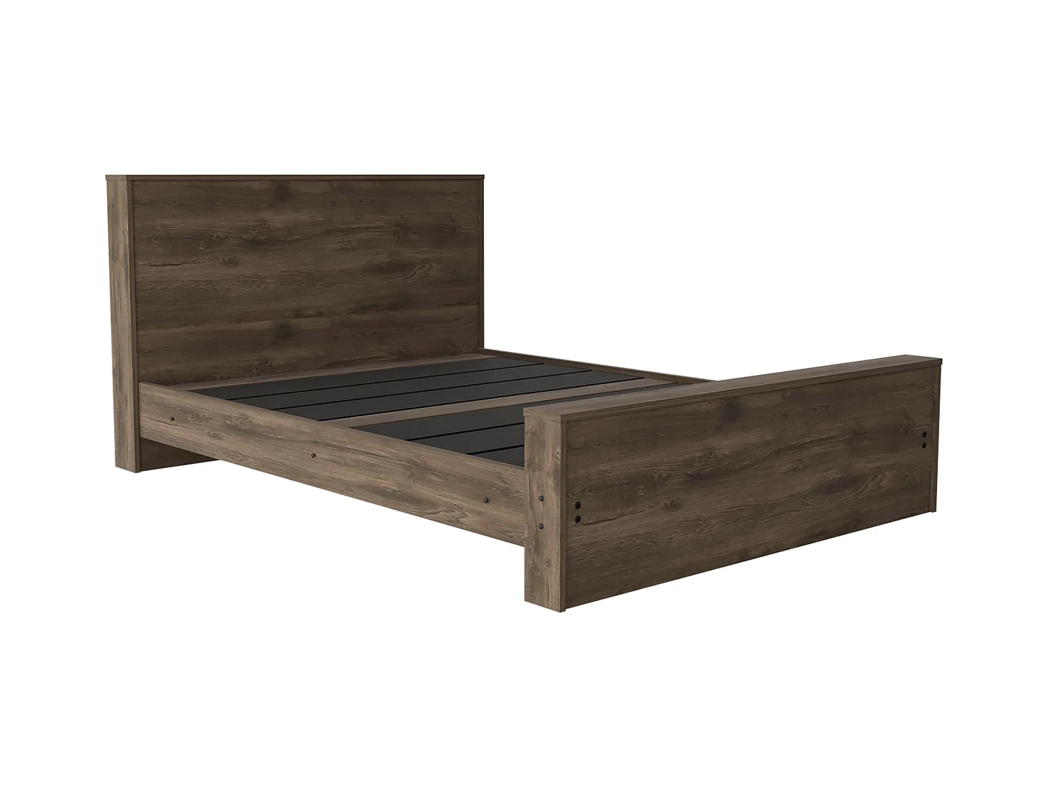 Cadre de lit complet, 150,4 cm L x 218,9 cm P x 98 cm A, Le noyer