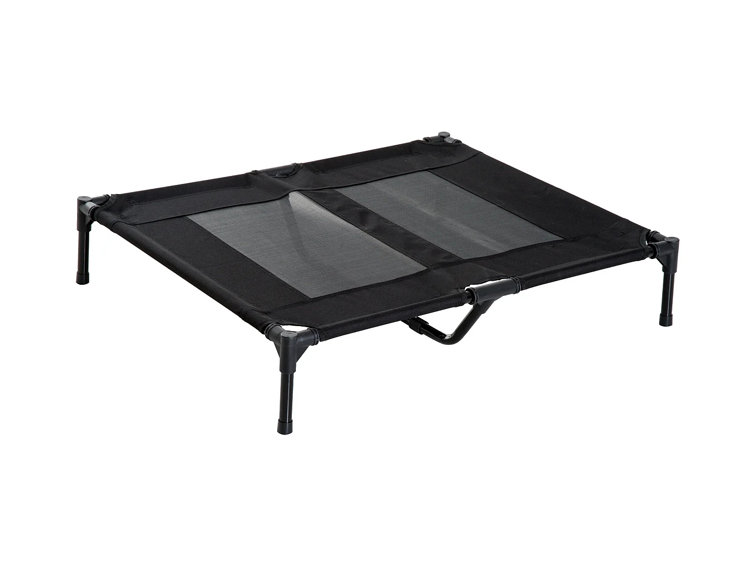 Lit sur pieds pour chien chat lit de camp animal lit surélevé Oxford textilène micro-perforé dim. 92L x 76l x 18H cm noir