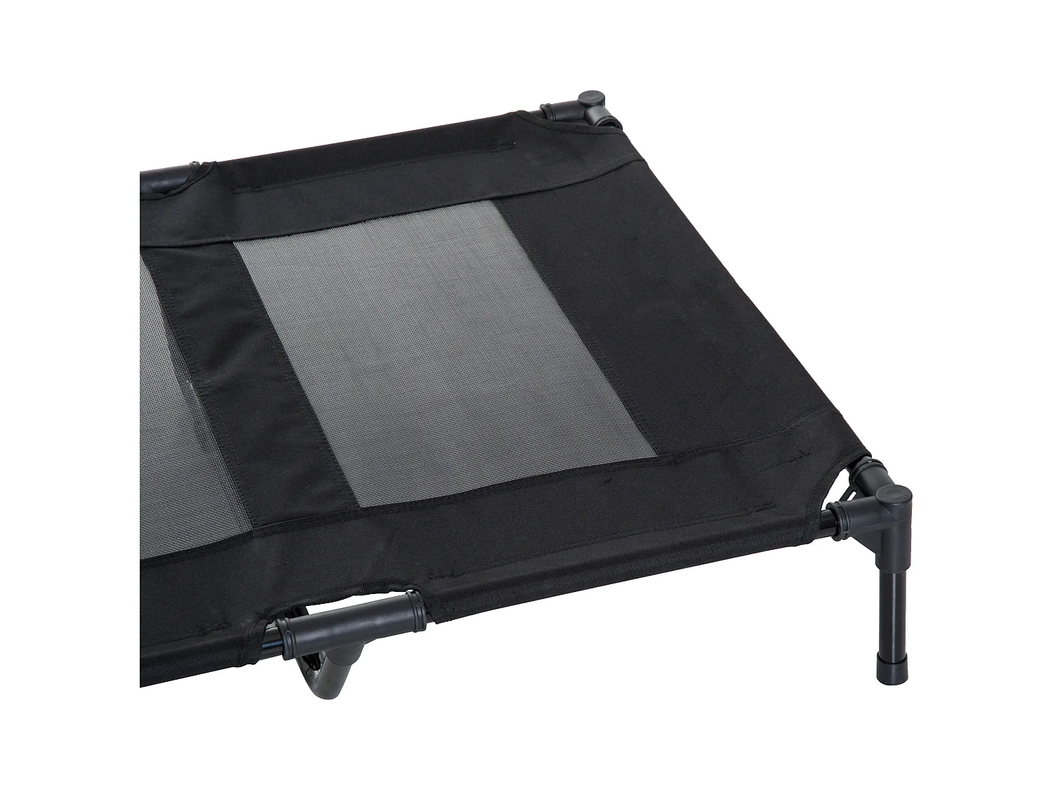 Lit sur pieds pour chien chat lit de camp animal lit surélevé Oxford textilène micro-perforé dim. 92L x 76l x 18H cm noir