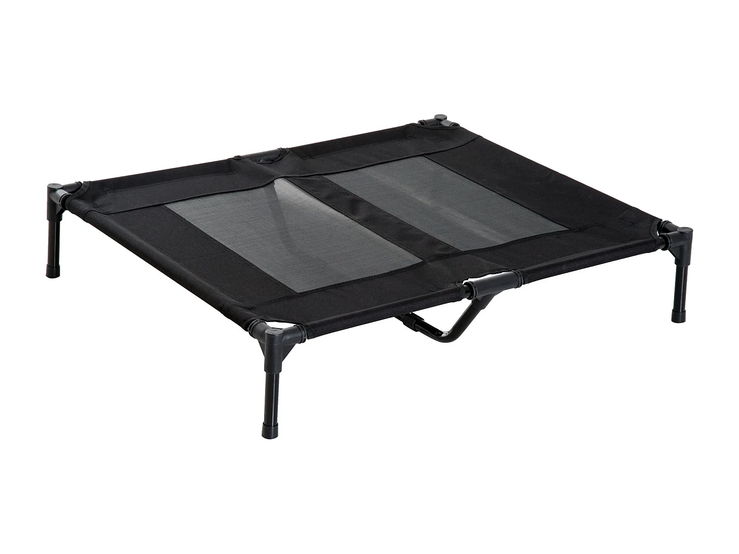 Lit sur pieds pour chien chat lit de camp animal lit surélevé Oxford textilène micro-perforé dim. 92L x 76l x 18H cm noir
