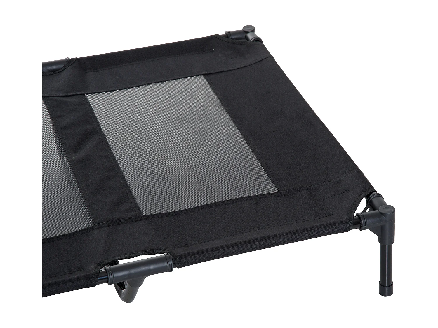 Lit sur pieds pour chien chat lit de camp animal lit surélevé Oxford textilène micro-perforé dim. 92L x 76l x 18H cm noir
