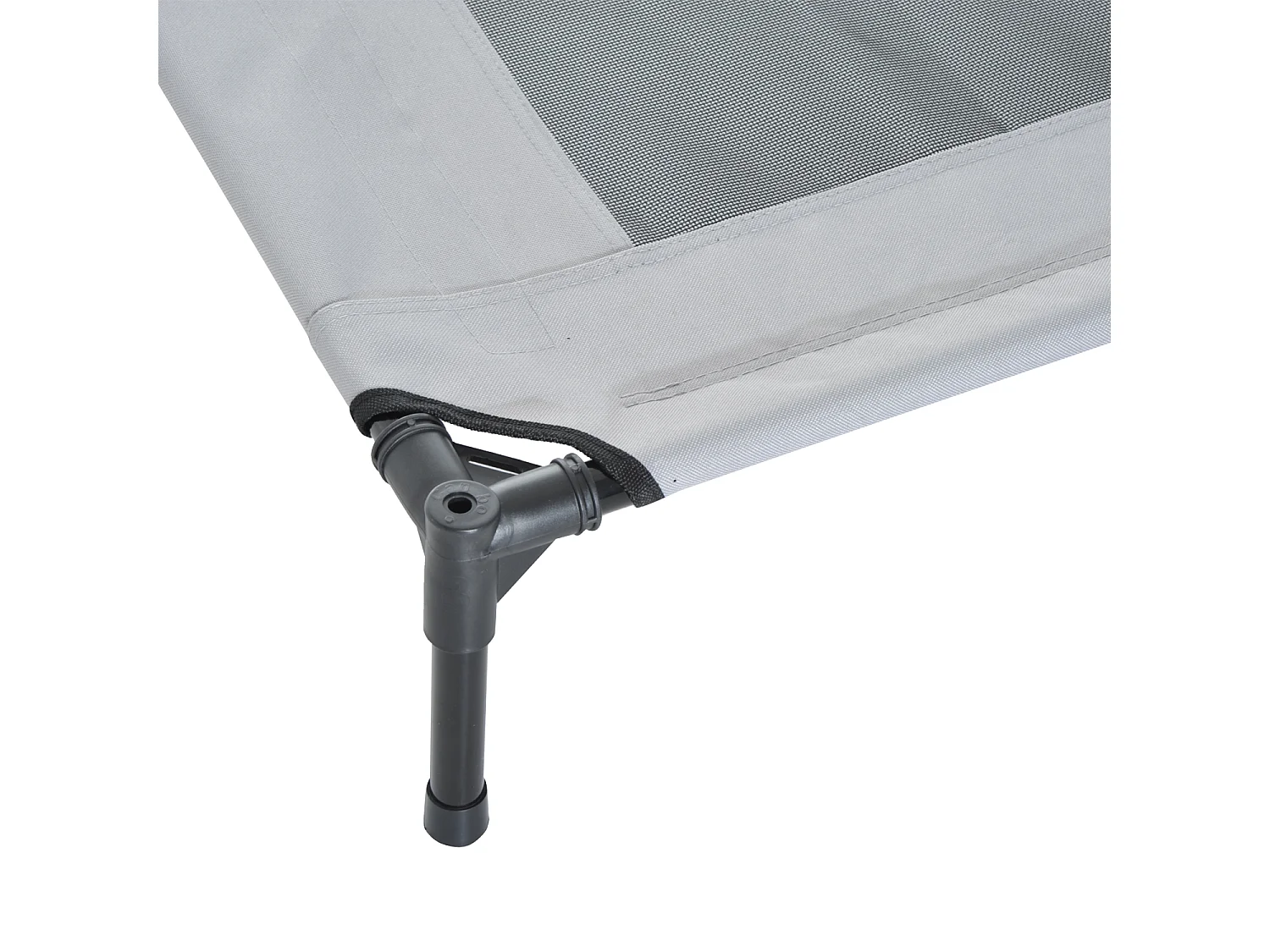 Lit pour chien chat ur pied lit de camp lit urélevé rafraîchiant velum anti-UV Oxford micro-perforé paraol et ac de tranport inclu dim. 61L x 46l x 61H cm gri noir