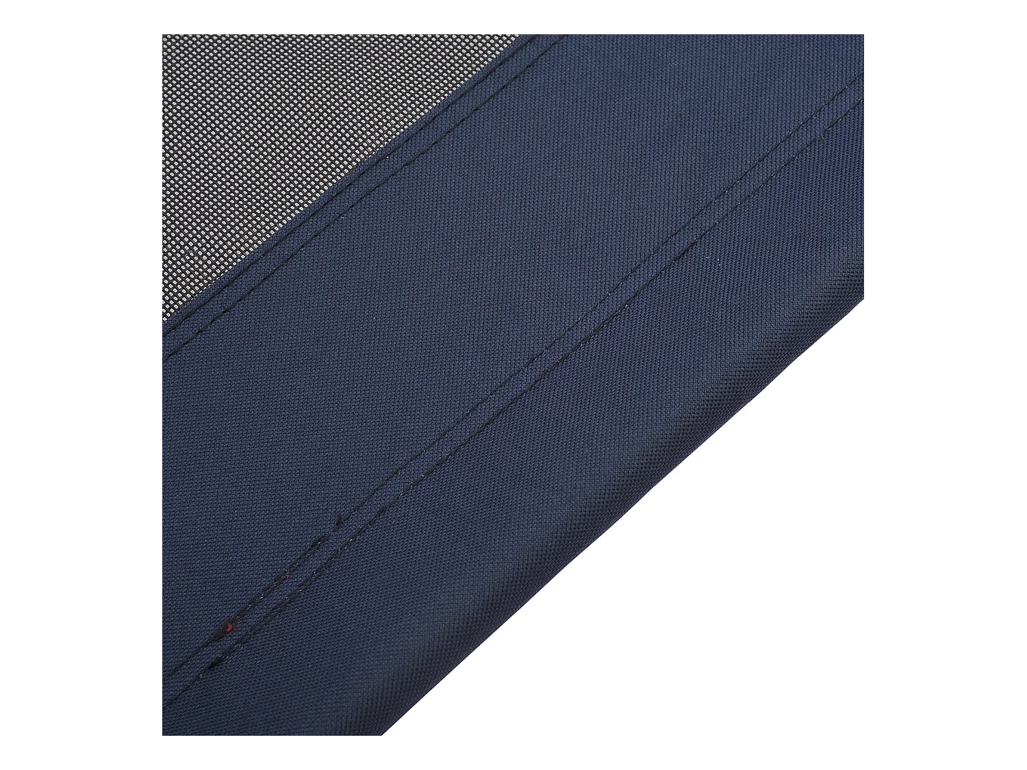 Lit pour chien chat lit de camp grand confort sur pieds tissu oxford textilène micro-perforé 76L x 61l x 18H cm bleu marine noir