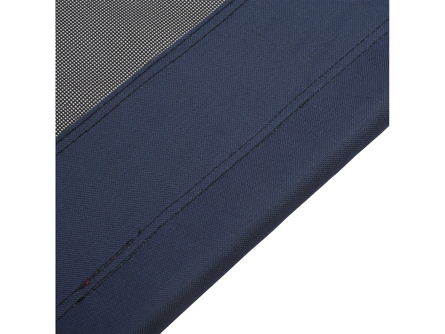 Lit pour chien chat lit de camp grand confort sur pieds tissu oxford textilène micro-perforé 76L x 61l x 18H cm bleu marine noir