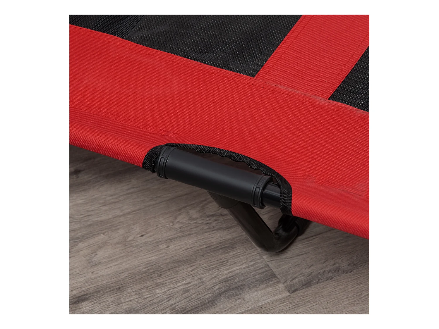 Lit sur pieds XXL pour chien chat lit de camp animal lit surélevé Oxford textilène micro-perforé dim. 122L x 92l x 23H cm rouge