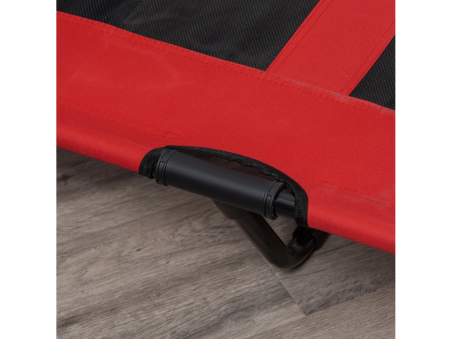 Lit sur pieds XXL pour chien chat lit de camp animal lit surélevé Oxford textilène micro-perforé dim. 122L x 92l x 23H cm rouge