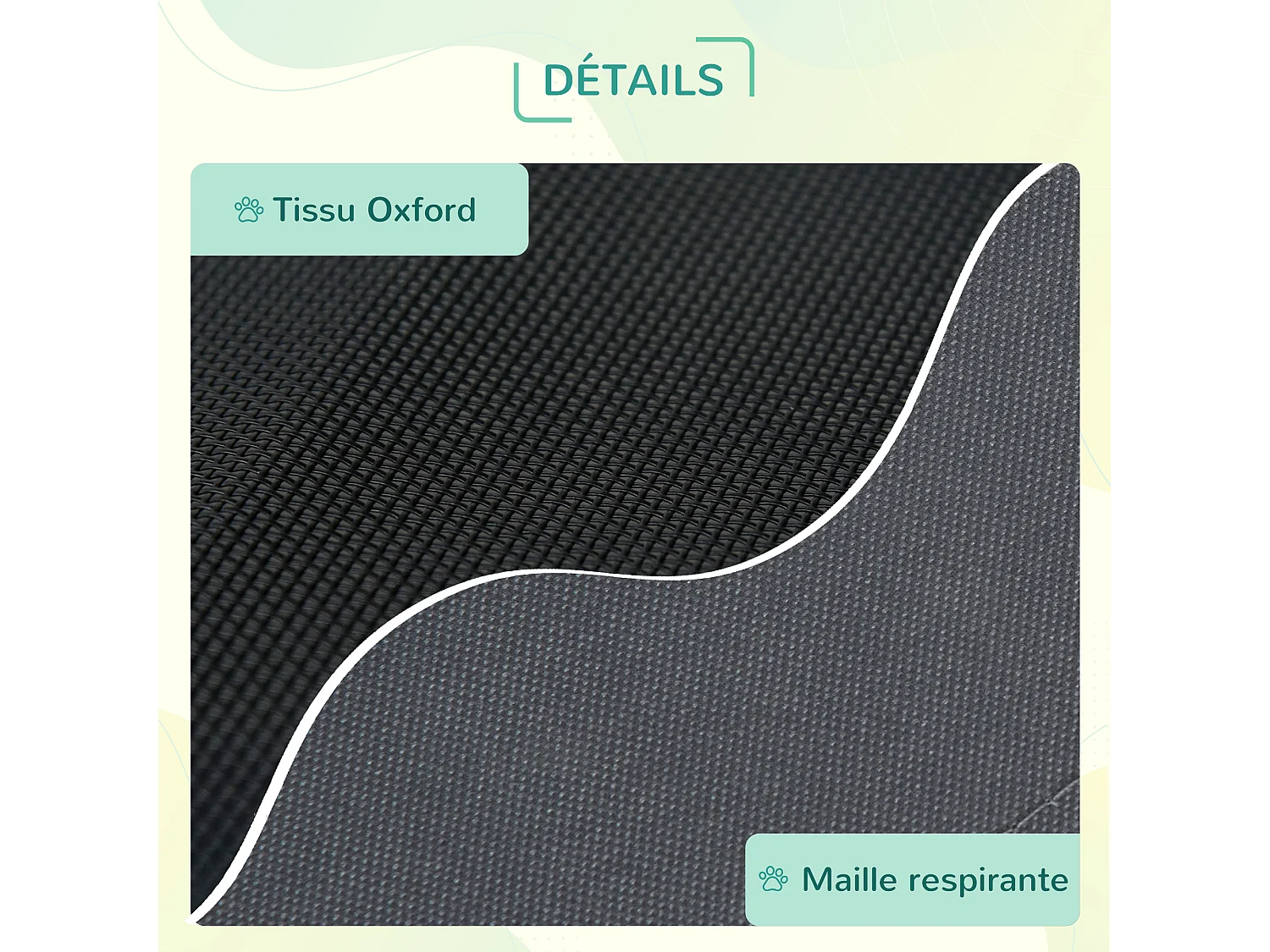 Lit pour chien chat ur pied lit de camp lit urélevé rafraîchiant velum anti-UV Oxford micro-perforé paraol et ac de tranport inclu dim. 92L x 76l x 90H cm gri noir